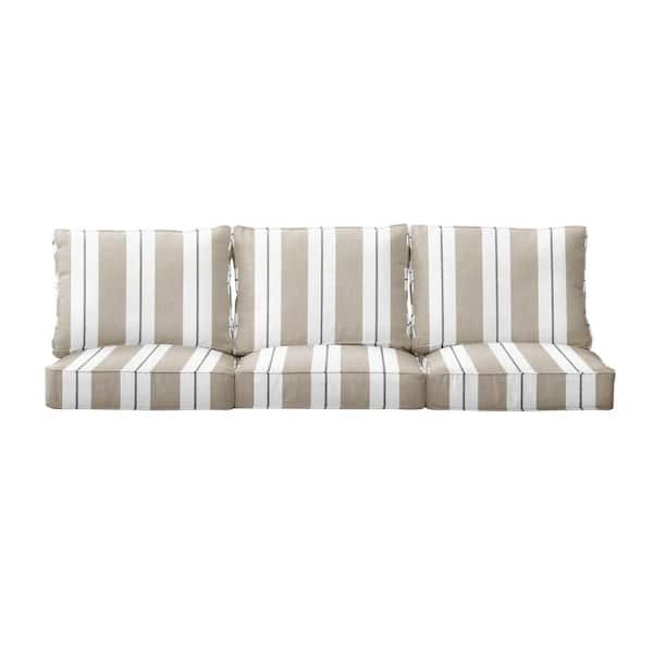 1101Design 27 in. x 30 in. Deep Seating Indoor/Outdoor Couch Cushion Set in Sunbrella Relate Linen