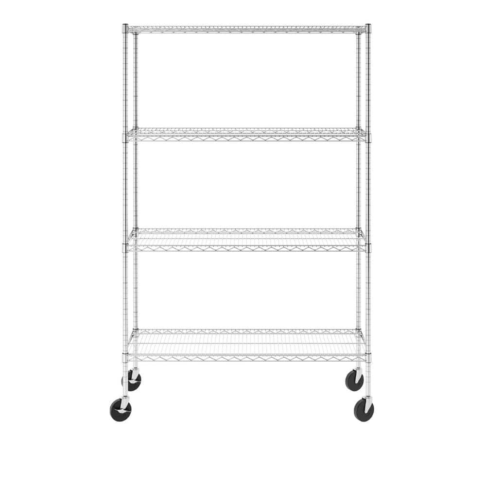 Heavy-Duty 4-Tier Adjustable Wire Shelving Unit