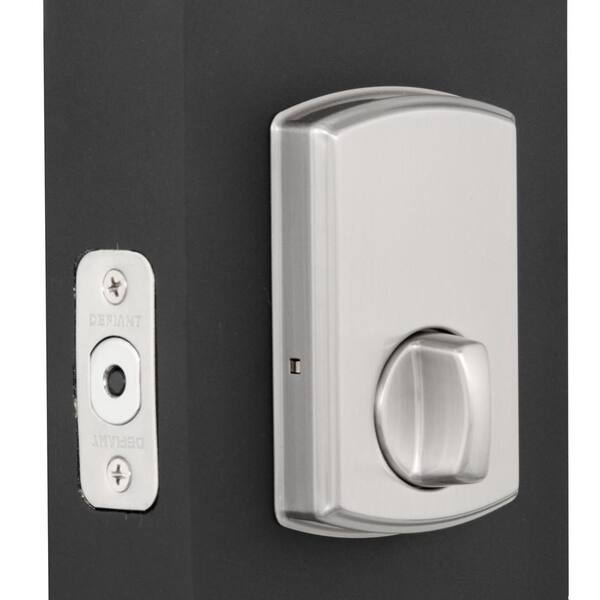 New Defiant Single Cylinder Satin Nickel Square SpinToLock Electronic