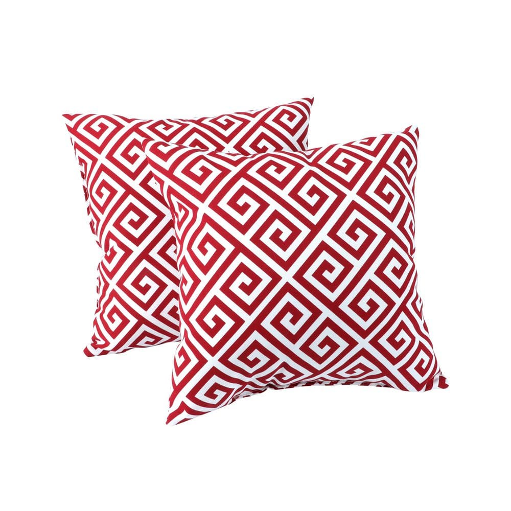 2 Pack 18 x 18 Outdoor Throw Pillows, Waterproof and Fade-Resistant Patio C
