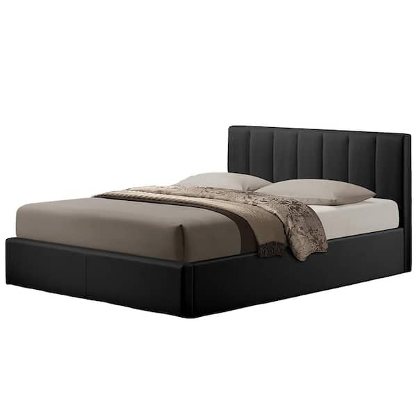 Baxton Studio Engelbertha Black Queen Upholstered Bed 28862 6112