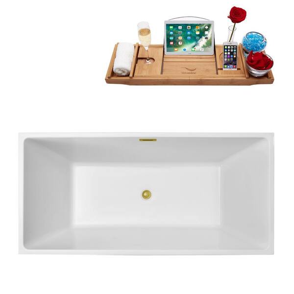 Isaac 58 in. Acrylic Slipper Flatbottom Non-Whirlpool Bathtub in White Isaac 58 in. Acrylic Slipper Flatbottom Non-Whirlpool Bathtub in White