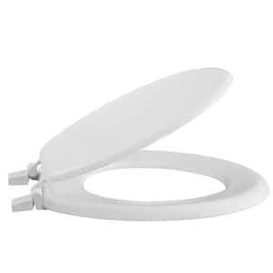 Round Closed Front Toilet Seat Molded Wood in . White