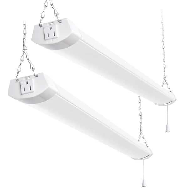4 ft. LED Shop Light Linkable, 120-Watt, 13000lm, 5000K Daylight, Utility Light, Hanging or Flush Mount, (2-Pack)