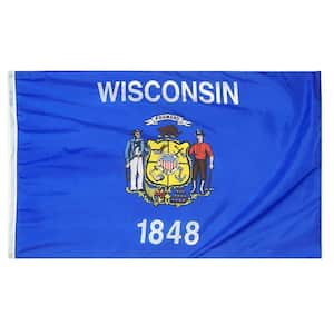 3 ft. x 5 ft. Wisconsin State Flag