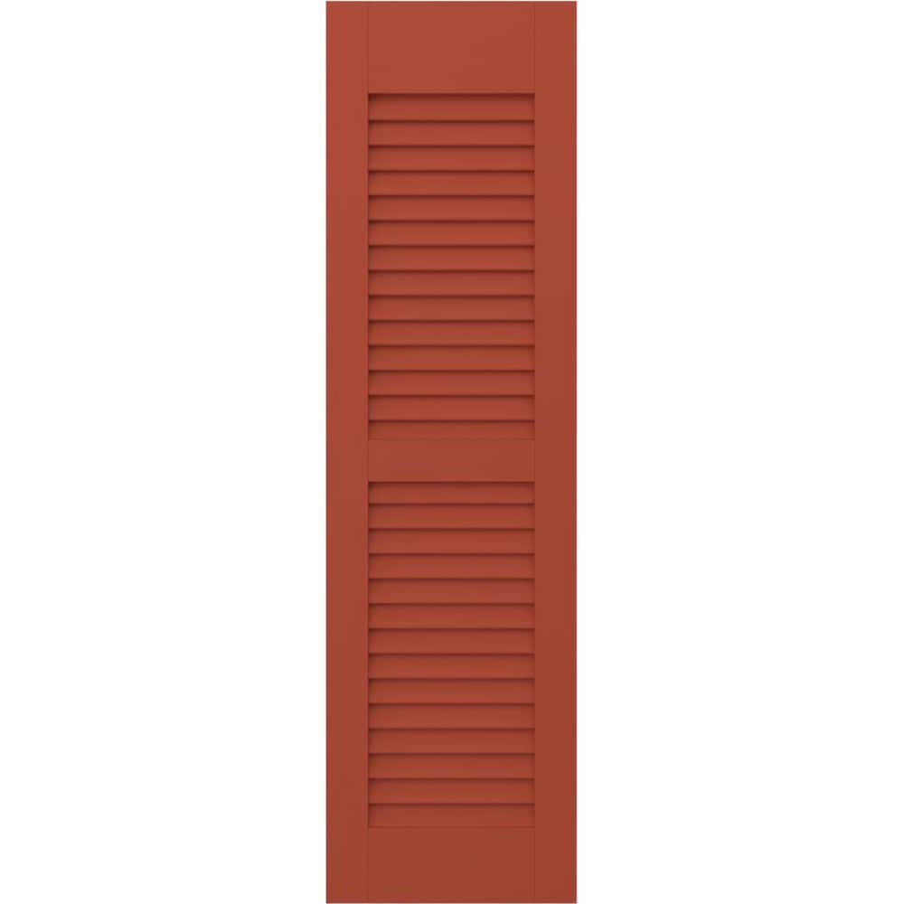 12 in. W x 31 in. H Americraft 2 Equal Louver Exterior Real Wood Shutters Pair in Colorful Leaves price history on PriceWatchPro