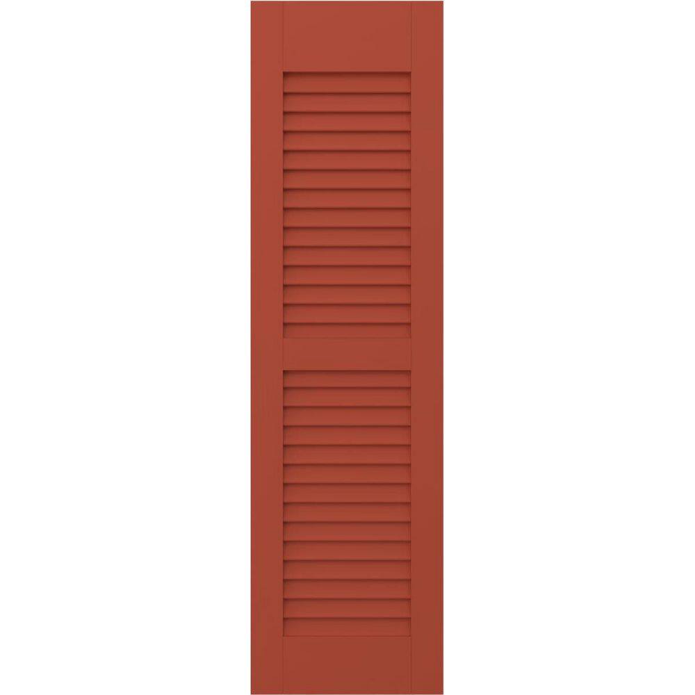 Americraft 18 in. W x 36 in. H 2-Equal Louver Exterior Real Wood Shutters Pair in Colorful Leaves price history on PriceWatchPro