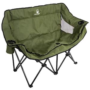 2-Person Camp Chair with Carrying Bag by Wakeman Outdoor (Olive)