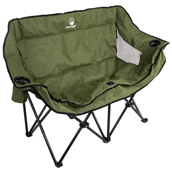 Wakeman Outdoors 2-Person Camp Chair with Carrying Bag by Wakeman Outdoor (Olive)