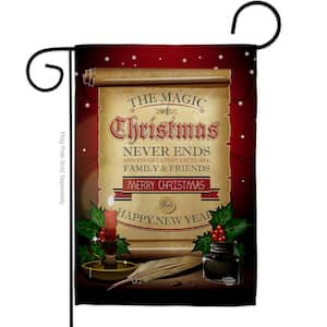 13 in. x 18.5 in. Magic Christmas Garden Flag Double-Sided Winter Decorative Vertical Flags