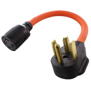 AC Connectors 1.5 ft. 10/4 30 Amp 4-Prong Dryer Plug to L14-30R 4-Prong 30 Amp Generator Locking Female