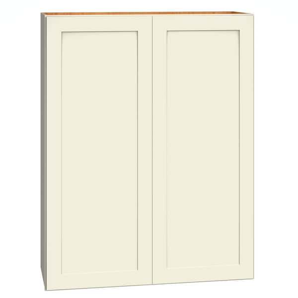 QuickShip Cottage 33 in. W x 12 in. D x 42 in. H Assembled Plywood Shaker Wall Kitchen Cabinet in Starlight