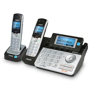 2-Handset 2-Line Cordless Phone System Digital Answering System and Caller ID