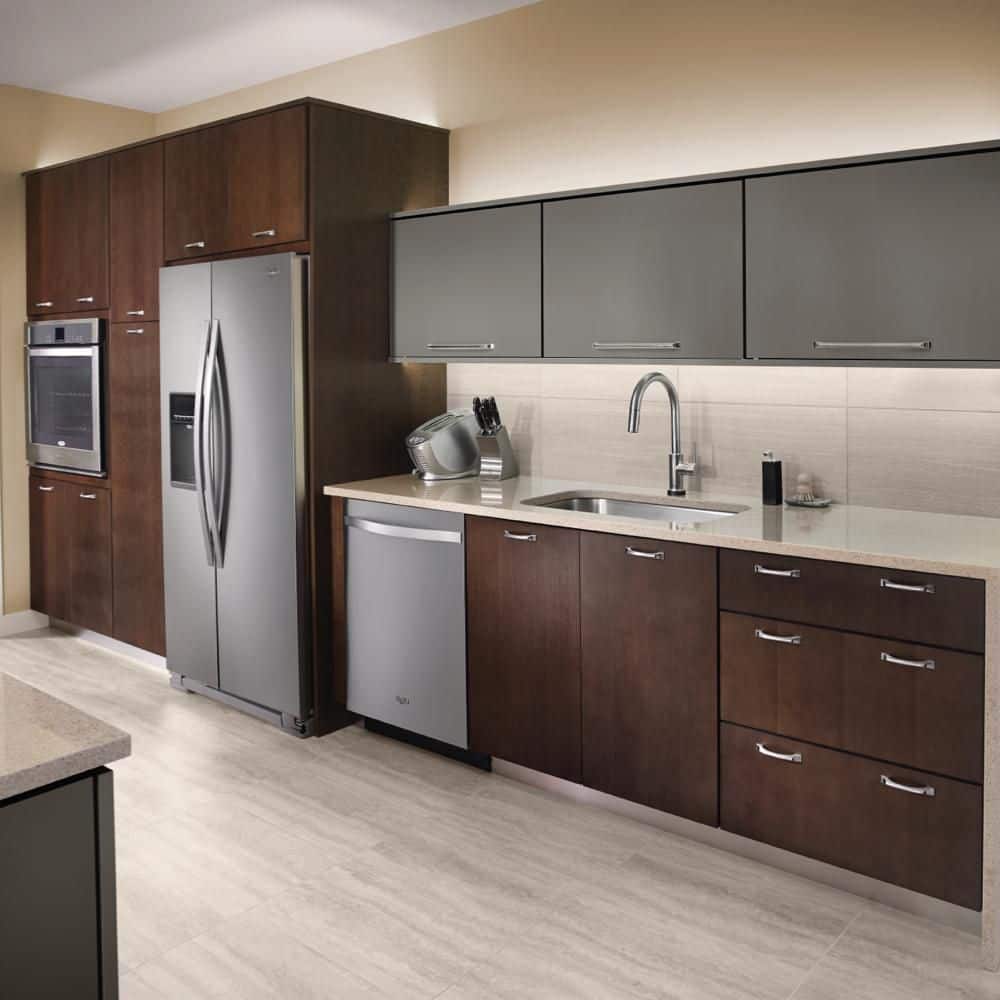 Installed Cabinet Makeover Flat Slab Cabinet Doors