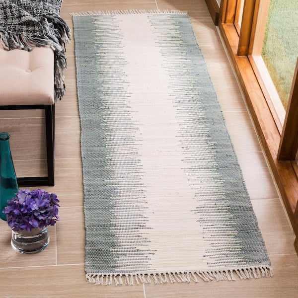 Montauk Gray 2 ft. x 5 ft. Border Runner Rug