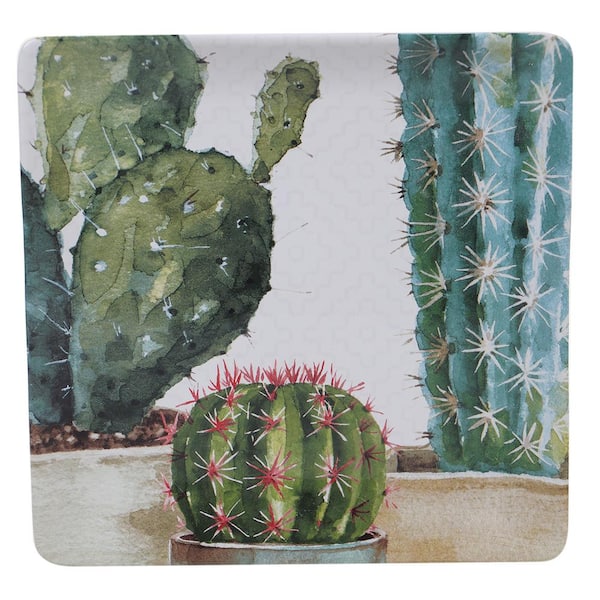 Certified International Cactus Verde Ceramic Square Platter 22156 - The ...