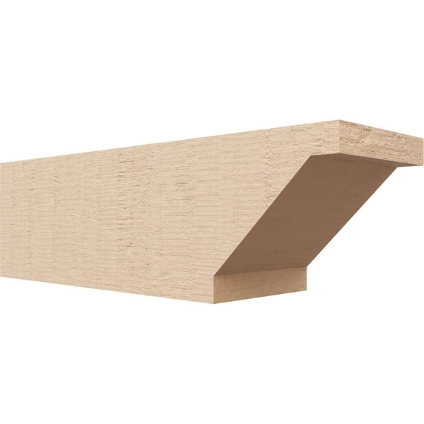 Ekena Millwork 6-in. x 6-in. x 20-in. Burlington Woodgrain, Primed Tan Timberthane Polyurethane Rafter Tail Brace