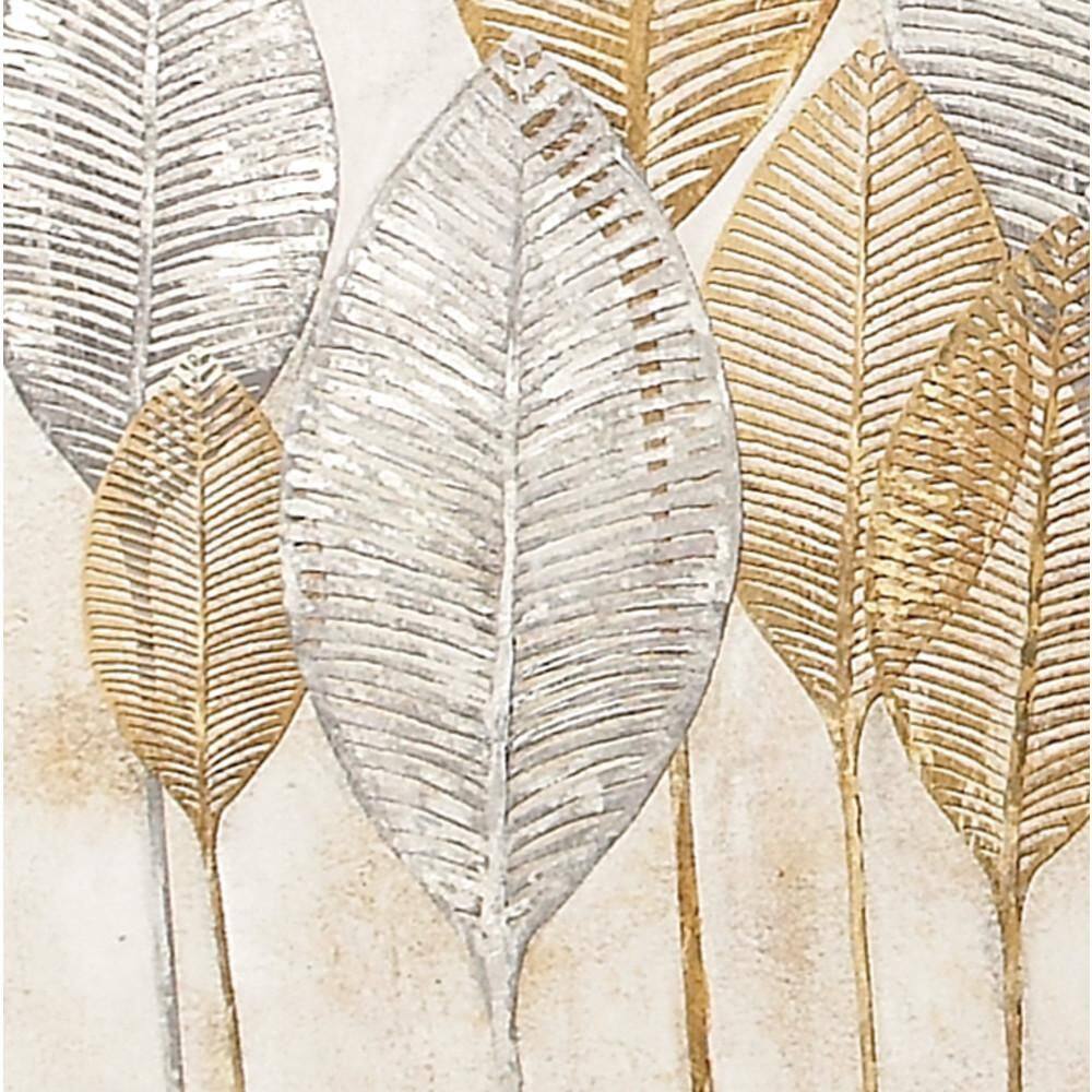 Hollywood Glam Gold Trim Botanic-Inspired Canvas Print