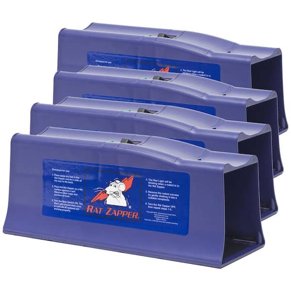 Rat Zapper Humane Battery-Powered Indoor Classic Electronic Rat Trap (4-Count)