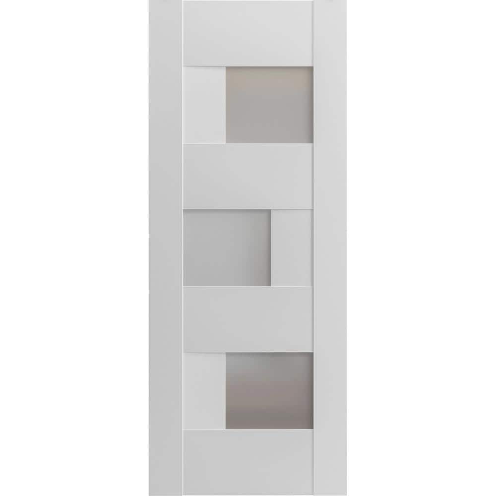 30 in. x 96 in. Solid MDF Frosted glass White Interior Door Slab price history on PriceWatchPro