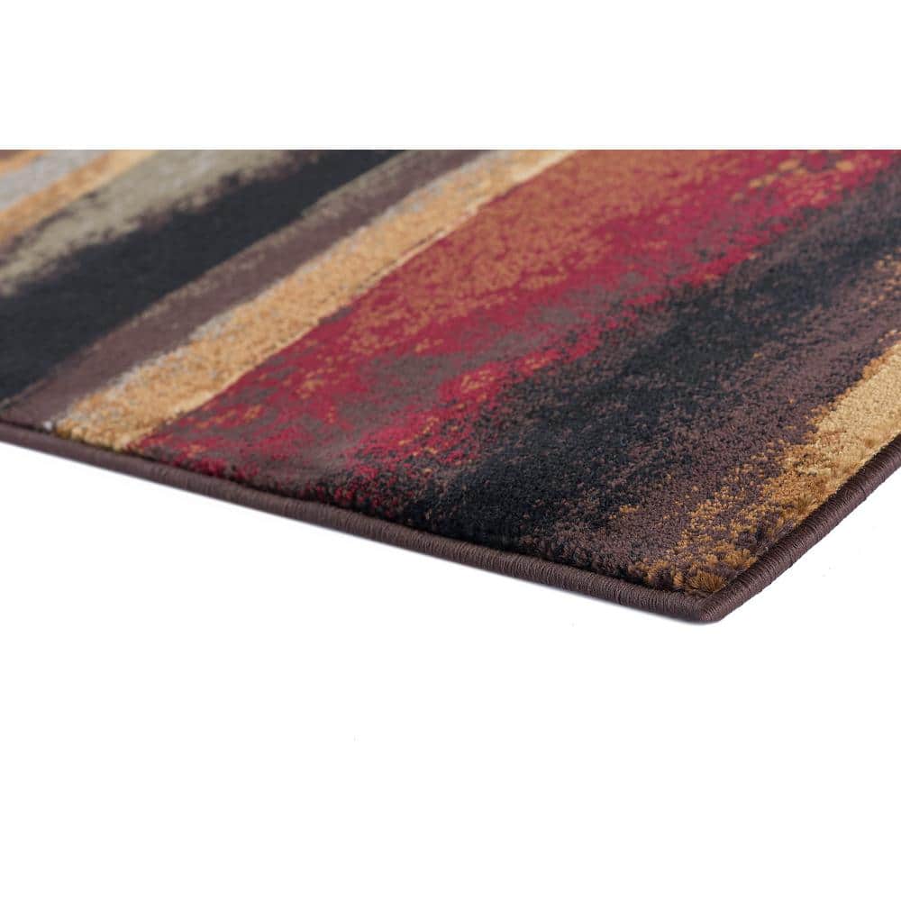 Abstract Multicolor Brushstroke Rectangular Area Rug 3' x 2'