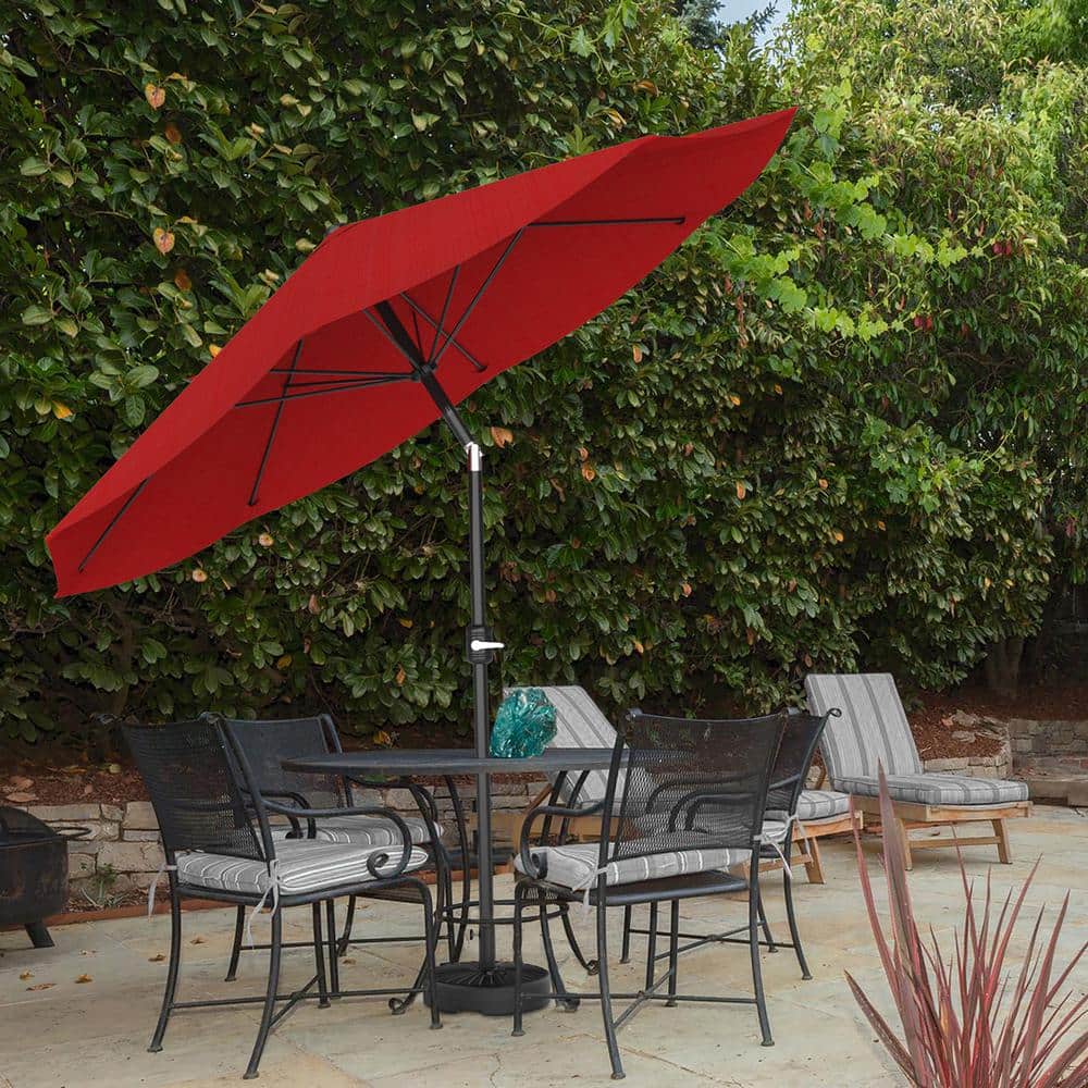 Pure Garden 50lb Fillable Freestanding Umbrella Stand for Outdoors (Black)