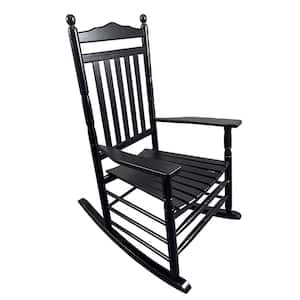 Black Wood Arm Rocker Furniture Outdoor Rocking Chair