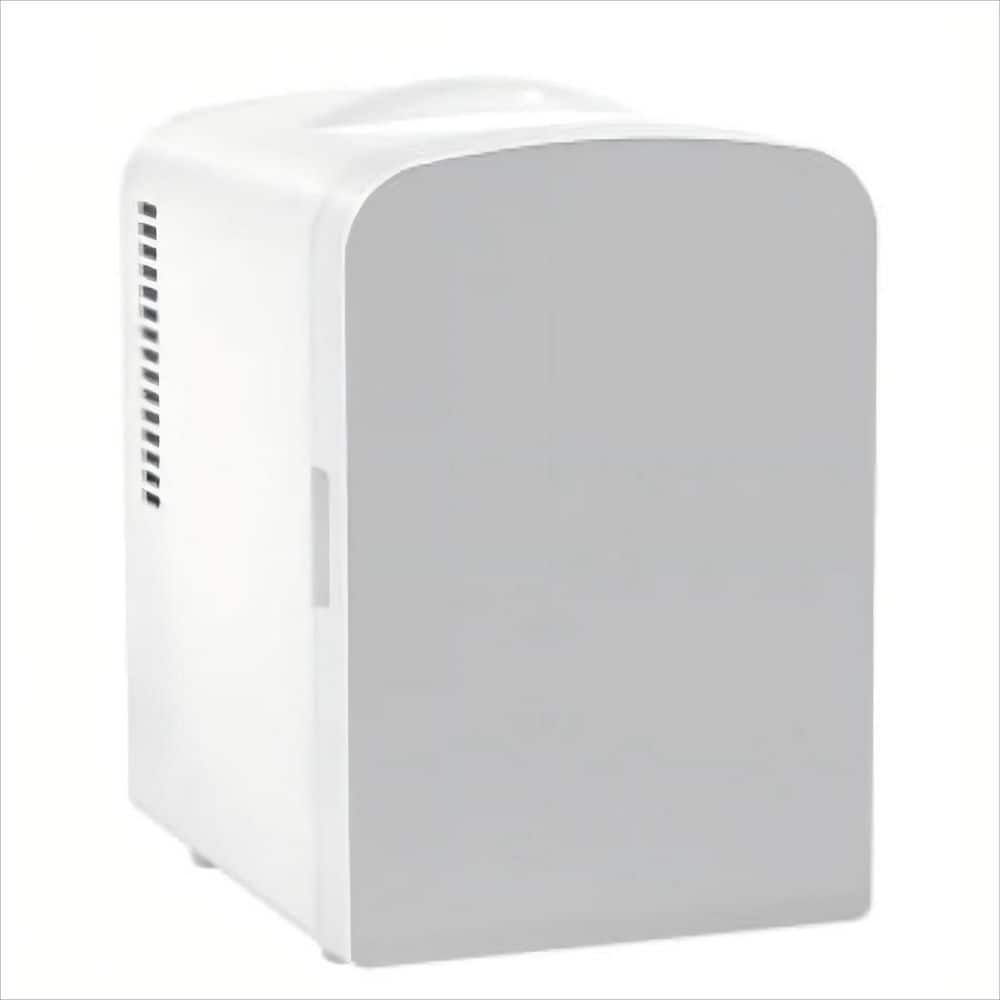 7.09 in. 0.14 cu. ft. 6-Can Retro Mini Refrigerator and Personal Beauty Fridge Mirrored Door with Light in White price history on PriceWatchPro