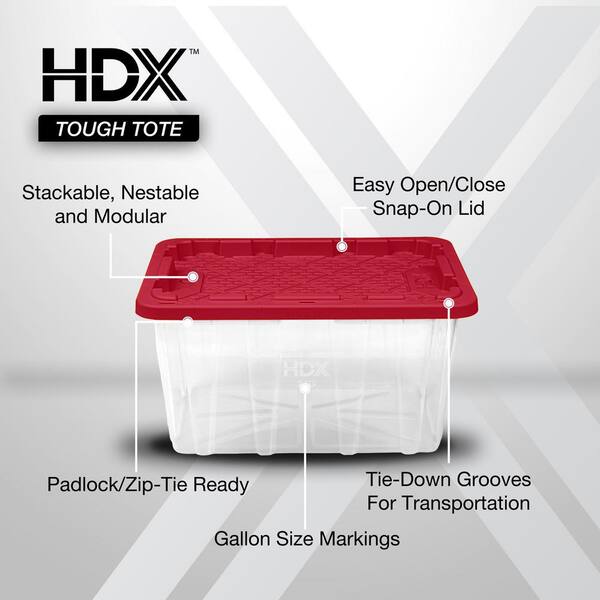Storage Box Home Depot Totes Hdx DIY Tote Rack Plans For The HDX - Main Image