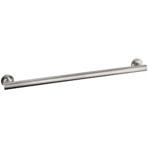 Purist 24 in. x 2-4/9 in. Grab Bar in Vibrant Brushed Nickel