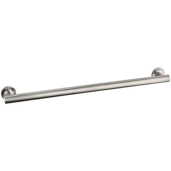 KOHLER Purist 24 in. x 2-4/9 in. Grab Bar in Vibrant Brushed Nickel