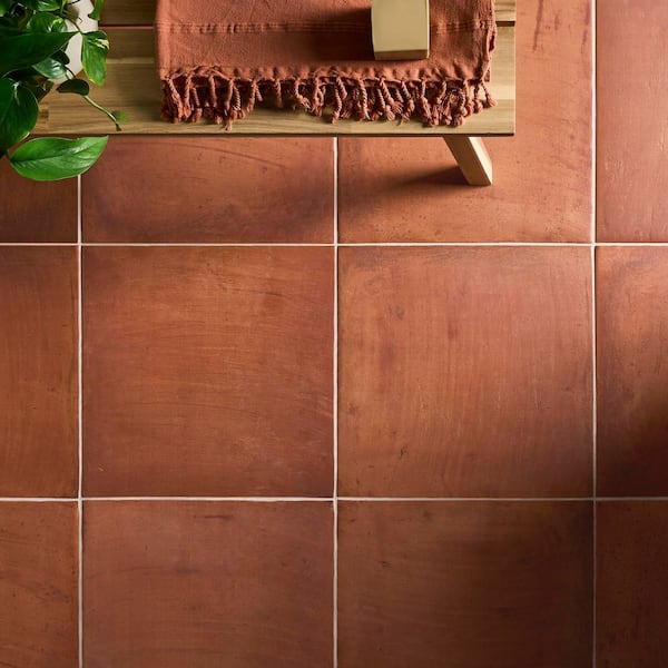 Sienna Terracotta Canyon 17.71 in. x 17.71 in. Matte Porcelain Floor and Wall Tile (10.89 sq. ft./Case)