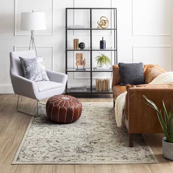 Orestes Grey 5 ft. 3 in. x 8 ft. Area Rug