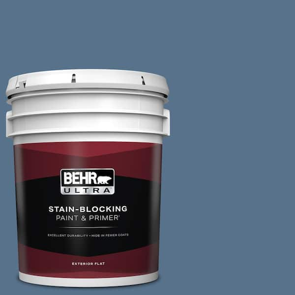 BEHR ULTRA 5 gal. #PPU14-01 Arrowhead Lake Flat Exterior Paint & Primer