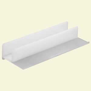 Sliding Shower Door Bottom Guide, 5/8 in. Channels, Plastic Construction, White