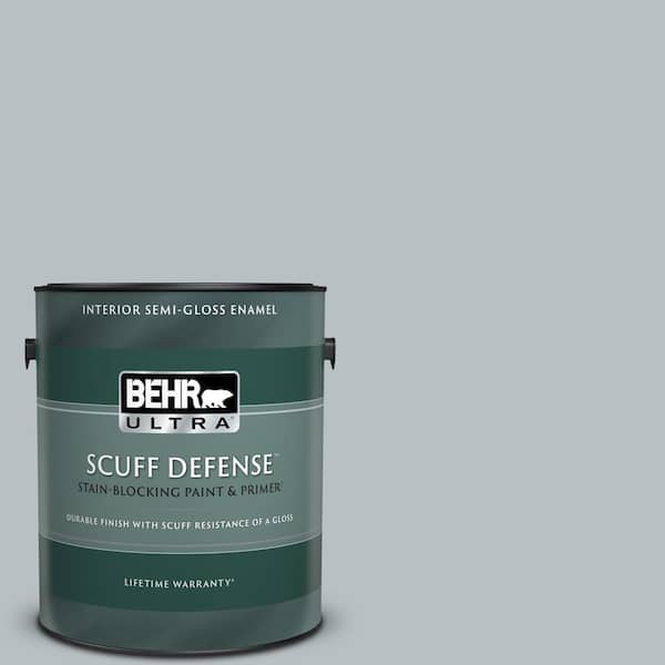 BEHR ULTRA 1 gal. #750E-3 Skyline Steel Extra Durable Semi-Gloss Enamel Interior Paint & Primer