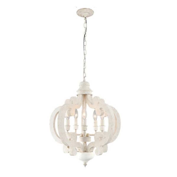 INNOBULE 5-Light White Chandelier