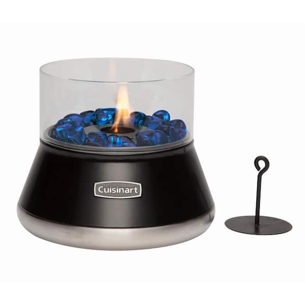 Cuisinart 9 in. Outdoor Petite Tabletop Fire Bowl with Glass Stones