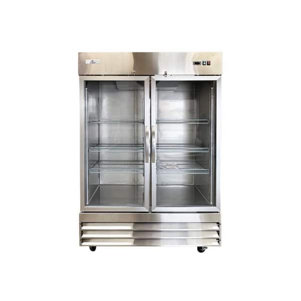 54 in. 47 cu. ft. Auto/Cycle Defrost Commercial Reach-In 2 Door Upright Freezer in Stainless Steel