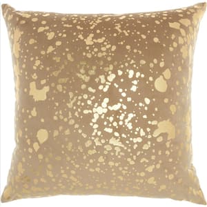 Luminescence Beige 18 in. x 18 in. Throw Pillow