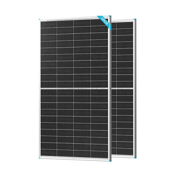 2 PCS Bifacial 200-Watt N-Type 16BB Monocrystalline Solar Panel 400W Backup Power Double-Side High-Efficiency PV Module