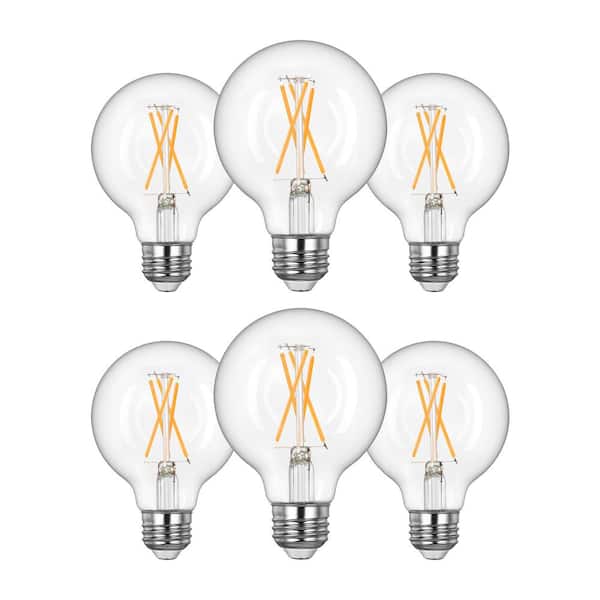 60-Watt Equivalent G25 Globe Dimmable 10% to 100% Edison LED Light Bulb 2700K Warm White (6-Pack)