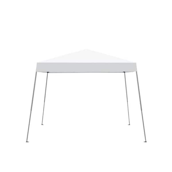 8 ft. x 8 ft. White Pop Up Canopy Tent-Portable Instant Shade Shelter for Camping, Markets and Backyard