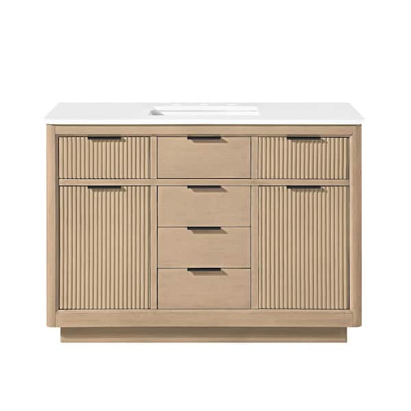 OVE Decors Xander 48 in. Single Sink Freestanding Sahara Birch