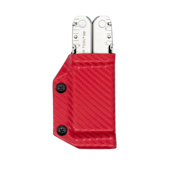 Clip & Carry Kydex Multi-Tool Sheath for Leatherman Supertool 300 Multi-Tool Not Included Multi-Tool Sheath Holder Holster CF-RED