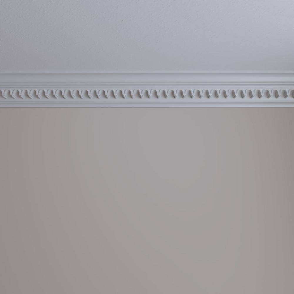 Primed White Polyurethane Geometric Crown Moulding Sample