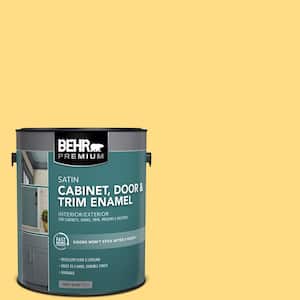 1 gal. #340B-5 Yellow Brick Road Satin Enamel Interior/Exterior Cabinet, Door & Trim Paint