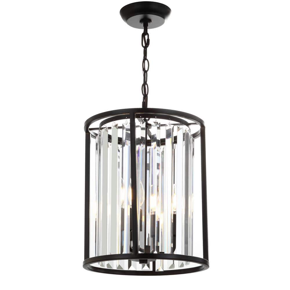 Bevin 16" Oil Rubbed Bronze Cylinder Crystal LED Pendant