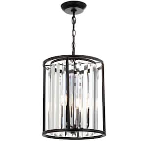 Bevin 16 in. Oil Rubbed Bronze Metal/Crystal LED Pendant