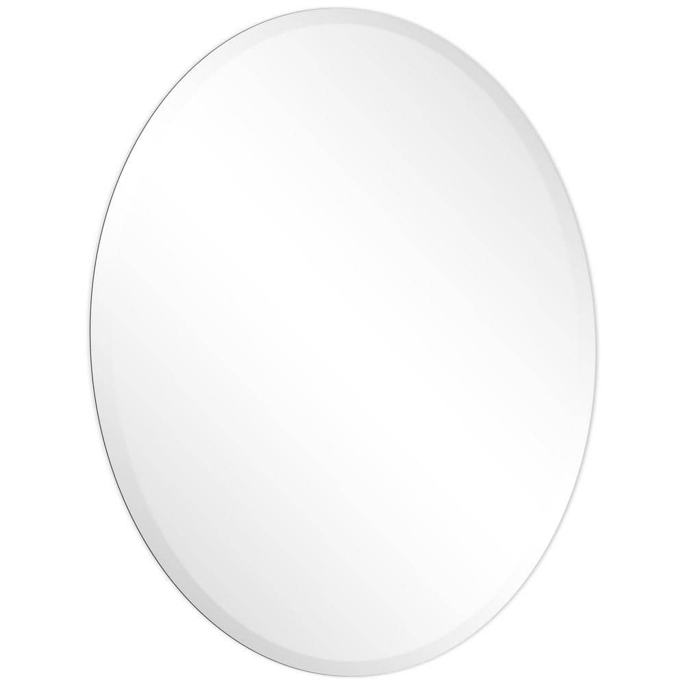 Empire Art Direct 30" Round Frameless Beveled Wall Mirror